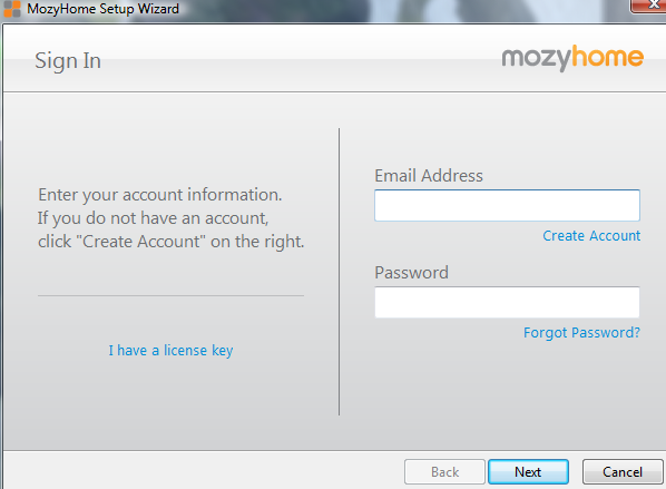 mozy home login